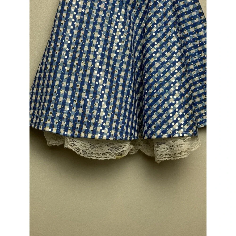 Wizard of Oz Dorothy Costume Fits 3T-4T Halloween Girls Shimmer Dress - Picture 6 of 7